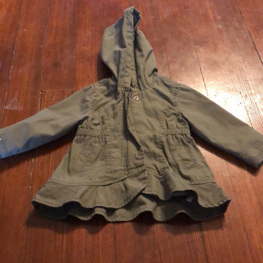 Army green Fall girls jacket